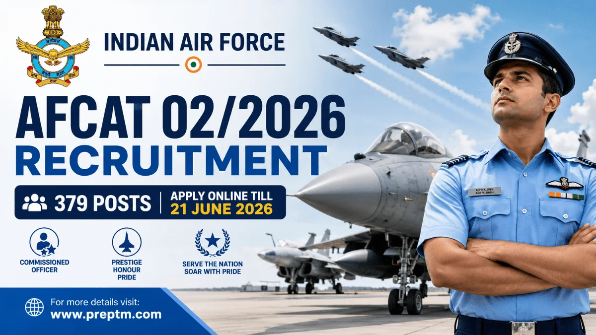 Indian Air Force AFCAT 02/2026 Notification Out: Apply Online for 379 Posts